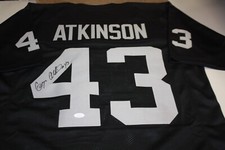 OAKLAND RAIDERS GEORGE ATKINSON #43 SIGNED HOME JERSEY SB XI CHAMPS JSA