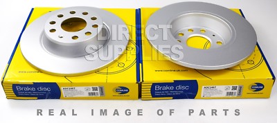 2X REAR AXLE BRAKE DISCS FOR AUDI Q3 SKODA SUPERB YETI VW PASSAT COMLINE ADC1467