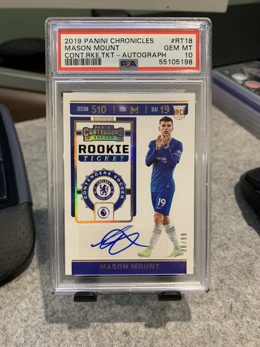 2019-20 Panini Chronicles Mason Mount Rookie Ticket Auto /99 PSA 10 Gem Mint