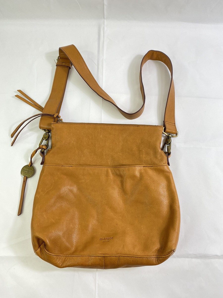 Margot of New York Brown Leather Shoulder Bag Purse - 3  display picture 2
