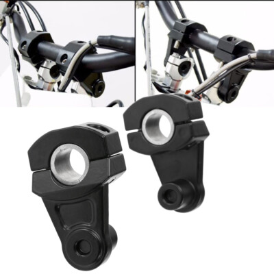 7/8'' 1-1/8'' Handlebar Riser 2in Rise Adapter Mount Bracket Clamp Taper Black