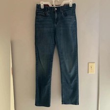 Boy s Levi s Dark Wash 514 Straight Leg Regular Adjustable Jeans Size 16