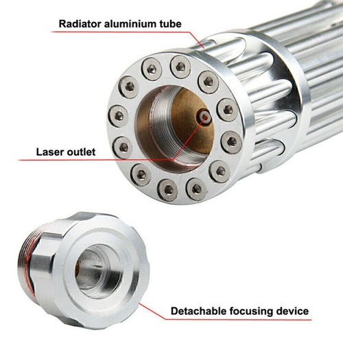 1mW High Power Red Laser Pointer Pen 650nm High Power Visible Beam Lazer&5 Caps - Picture 7 of 9