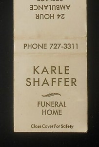 1960s Karle Shaffer Funeral Home 24 Hour Ambulance Service Oxygen Kahoka Mo Ebay