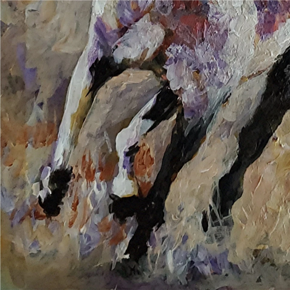 Андре Длухос вестерн лошадь конное ранчо оригинальное искусство акриловая живопись - Изображение 3 из 4