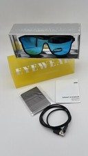 KY Series DC Smart Eyewear Bluetooth Glasses - Black w/ Blue Lenses