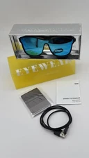 KY Series DC Smart Eyewear Bluetooth Glasses - Black w/ Blue Lenses