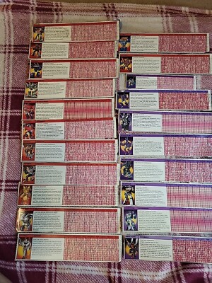 Transformers G1 Spec oder Datenkarten Sammlung 29 Karten