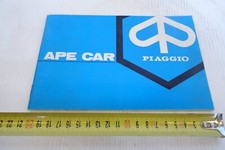 manuale uso manutenzione Ape Car Piaggio originale dell'epoca