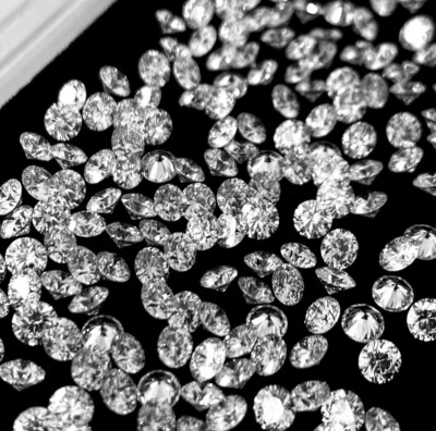 Loose CVD 150 Pcs lab Grown First Grade  Diamond 0.90 mm Round D - F Certified