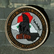 DAESH WHACKER GREEN BERETS SAS JTF 3" burdock OIR TAB: SPARTAN HELMET MOLON LABE