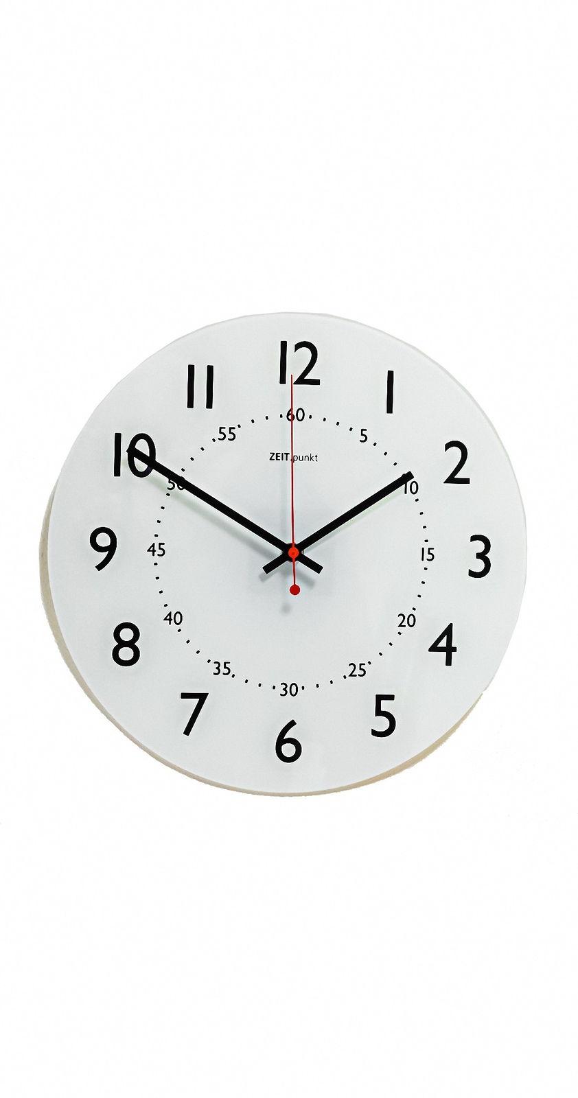 Modern wall clock with quartz movement from Zeitpunkt (Zeit.pun.. ZP 12/5311 NEW