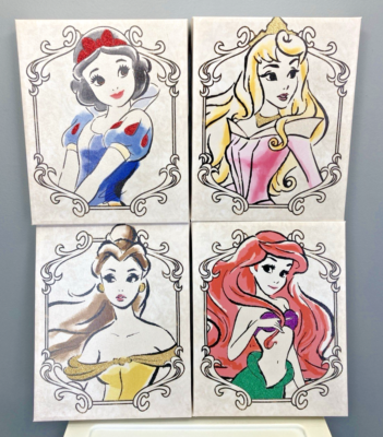 #ad Artissimo Disney Princess Canvas Wall Art Set Snow White Ariel Aurora Belle $39.99