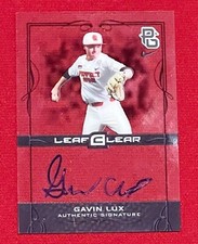 2015 Leaf Perfect Game Clear GAVIN LUX On-Card Autograph RC Los Angeles Dodgers