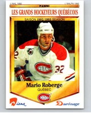 1992-93 Durivage Panini #27 Mario Roberge V84069