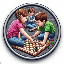 Game Night Patch Printed Embroidered Iron-on Applique Family Night Memories Love