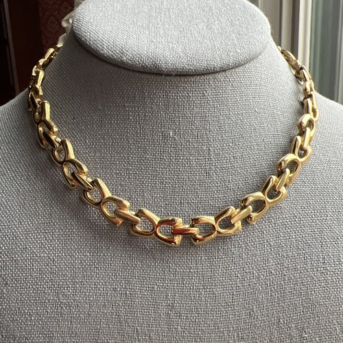 Gold Tone Chain Link Necklace - 15"; Classic! - Picture 5 of 11