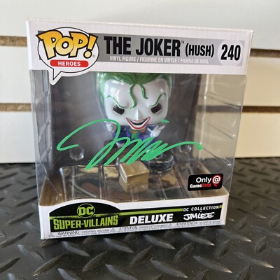 Joker: The Hush FUNKO POP! 240 DC Super-Villains deluxe Signed By Jim Lee! 