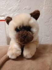 Animal Alley Siamese Kitty Cat Blue Eyes Plush Stuffed Chocolate Points Soft Toy