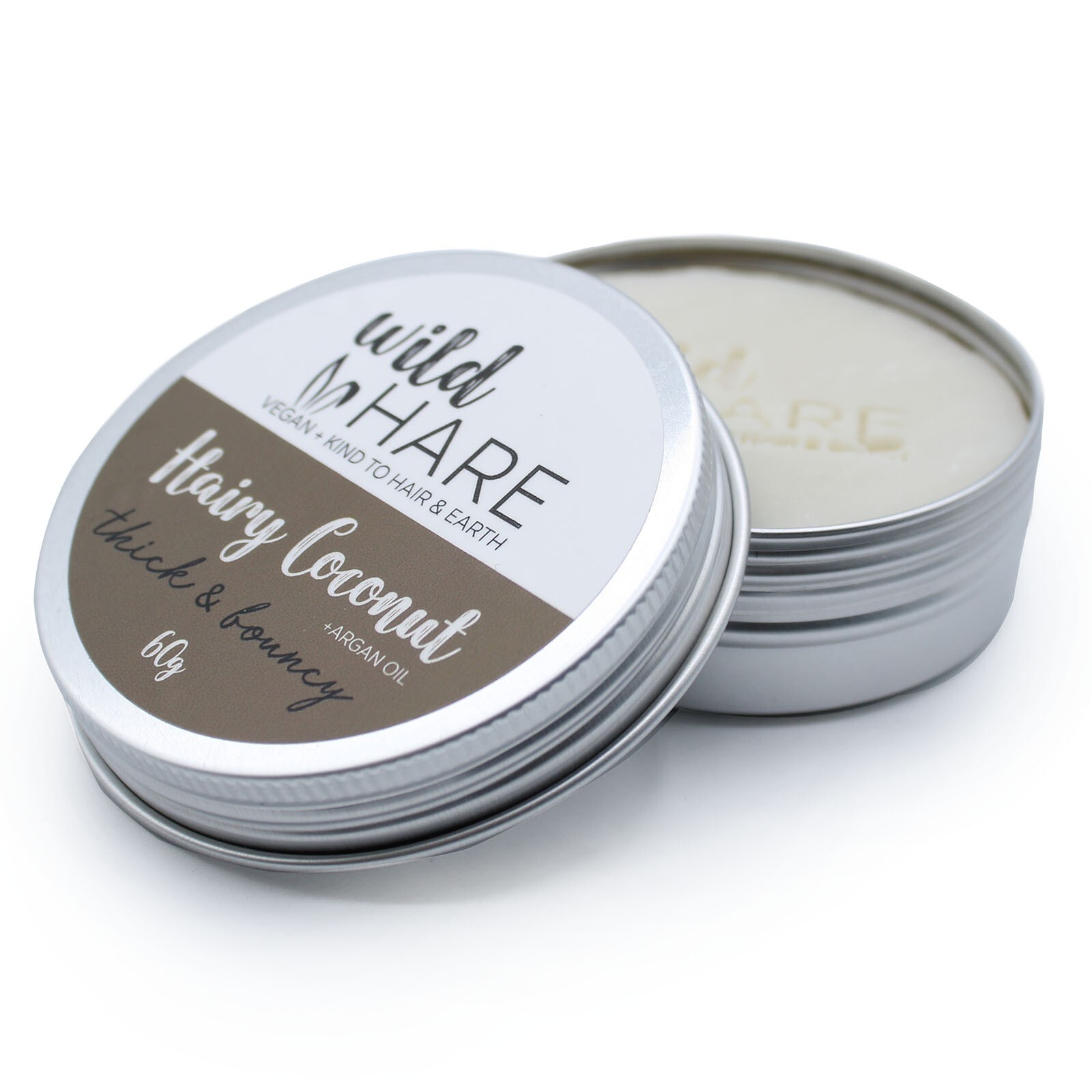 Wild Hare COCONUT & ARGAN OIL Solid Shampoo Bar 60g: Eco, Vegan, No Nasties