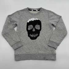 H M Sweater Youth Girl Size 8 Gray Sequins.. 18538
