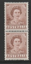 Australia 1959-63 2d Brown in coil pair SG 309a Mnh