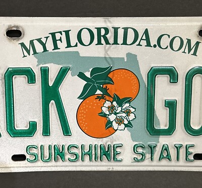 FLORIDA PERMANENT LICENSE PLATE — KCK 🍊 G08 — SUNSHINE STATE | eBay