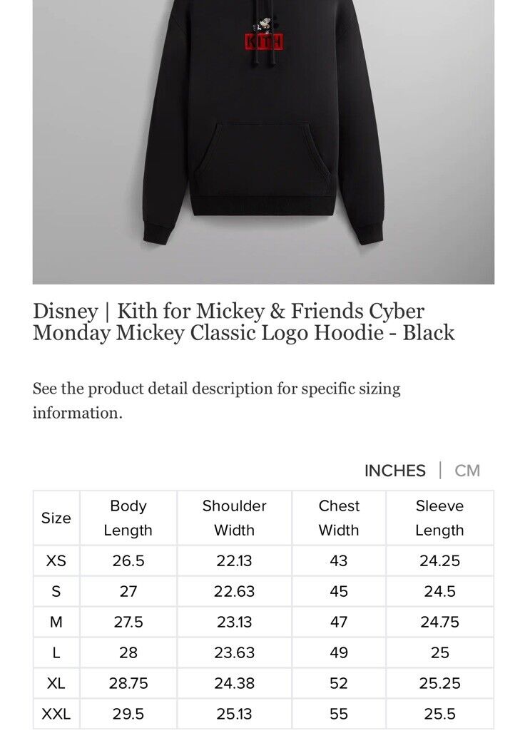 Kith Disney Mickey & Friends Box Logo Hoodie Black Size Kith Disney Mickey & Friends Box Logo Hoodie Black Size