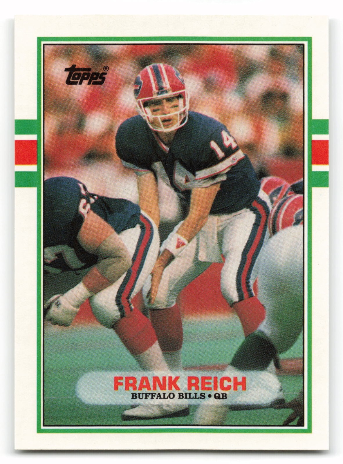 1989 Topps Traded #81T FRANK REICH Rookie RC Buffalo Bills NICE CARD !!!