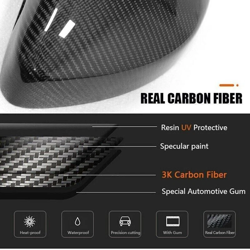 Tapa de cubierta de espejo retrovisor de coche de fibra de carbono para Mercedes Benz AMG GT R172 SLK SLC SLS R231 Foto 2 de 4