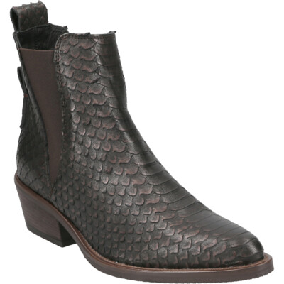 Donna Carolina Stiefelette -001, Reptillederoptik