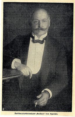 Hoftheaterintendant Freiherr von Speidel Münchner Hofoper Bilddokument von 1906