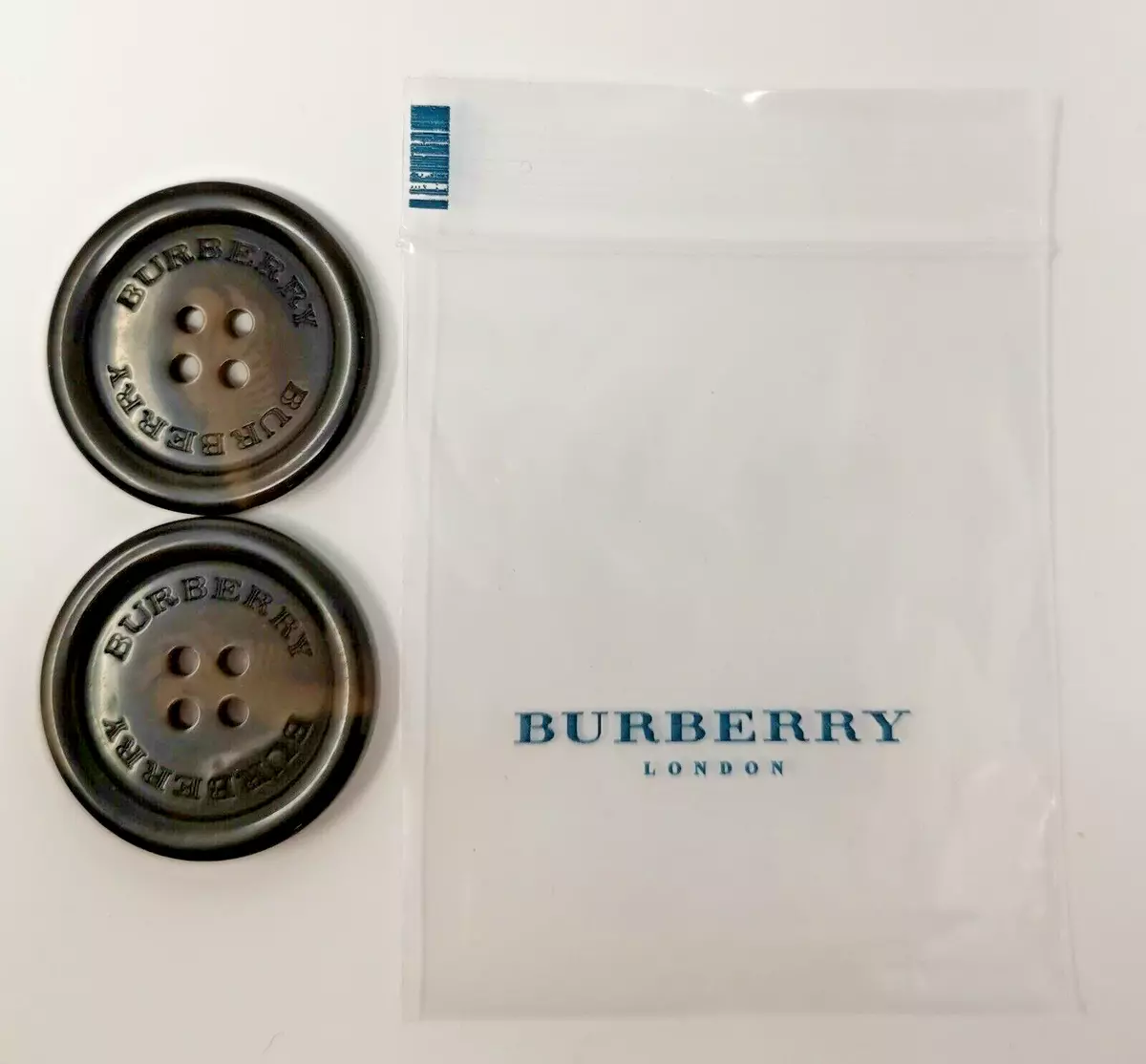 BURBERRY TRENCH COAT AUTHENTIC REPLACEMENT BUTTONS 48L (30mm) SET OF 2  BRAND NEW