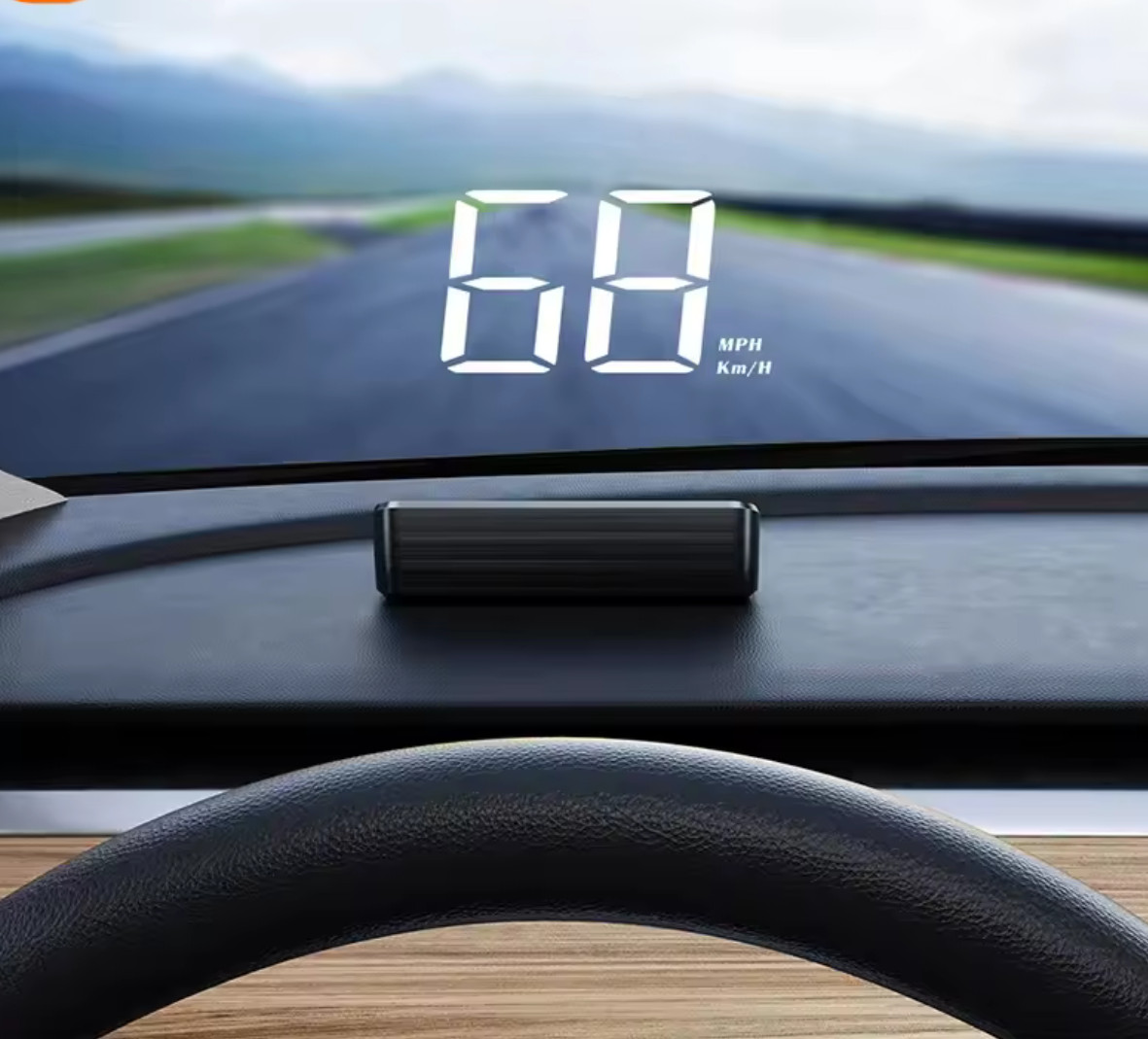 Système HUD GPS affichage tête haute pour long trajet avec boussole et compteur de vitesse LED