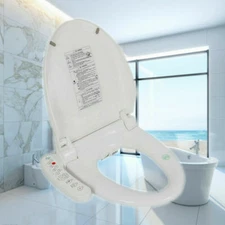 Smart Bidet Toilet Seat Cleaning 2 Nozzle & Air Dryer & Heated Seat Easy-Install