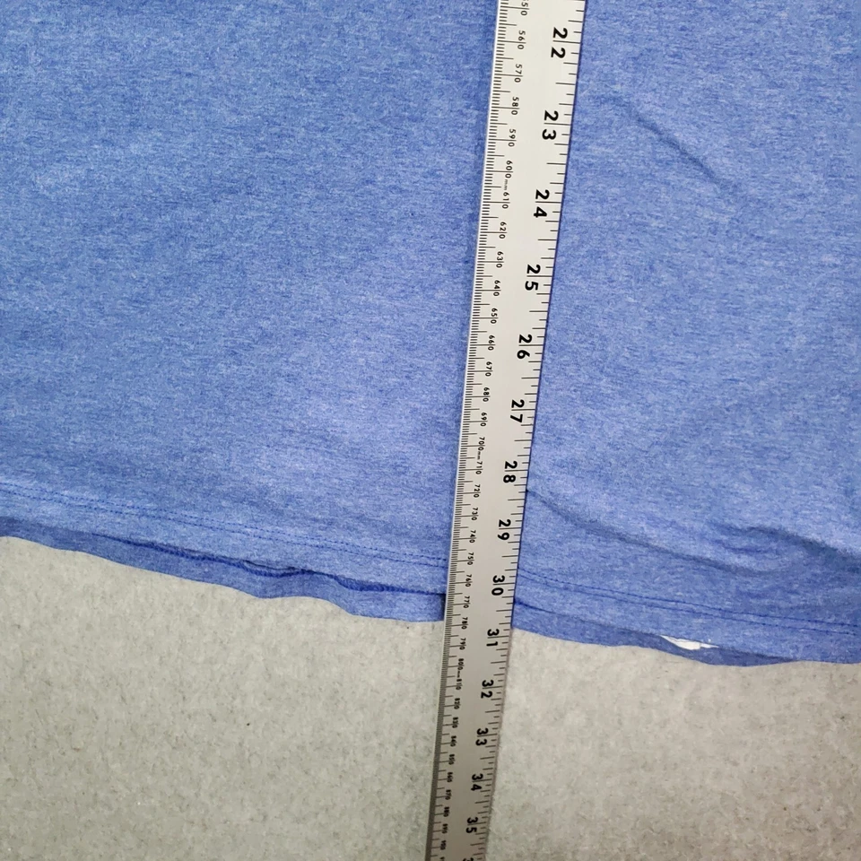 Camiseta túnica JMS para mujer 4x negra azul Just My Size corazón manga larga cuello en V Foto 4 de 4