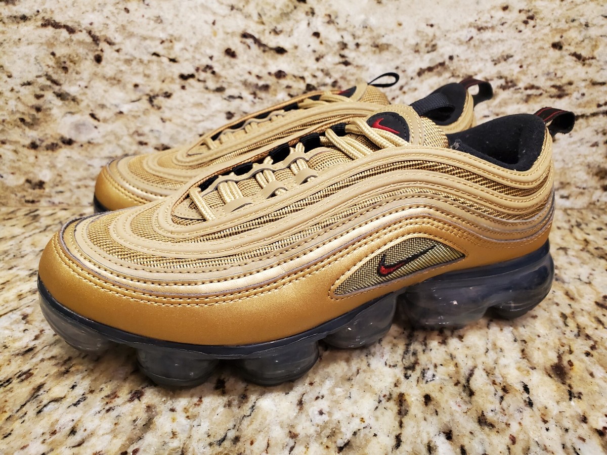 Nike Air Max 97 Vapormax Metallic Gold Bullet Size 6Y