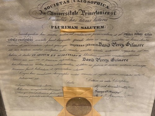 1910 Whig-Clio Princeton University Cliosphic Society Fraternity Club document - Picture 3 of 5