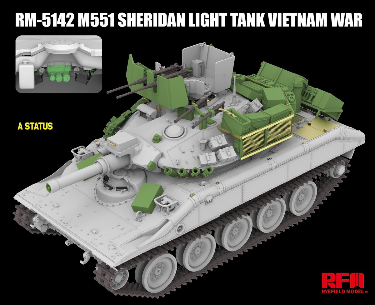 RYEFIELD 5142 1/35 M551 Sheridan Light Tank Vietnam War