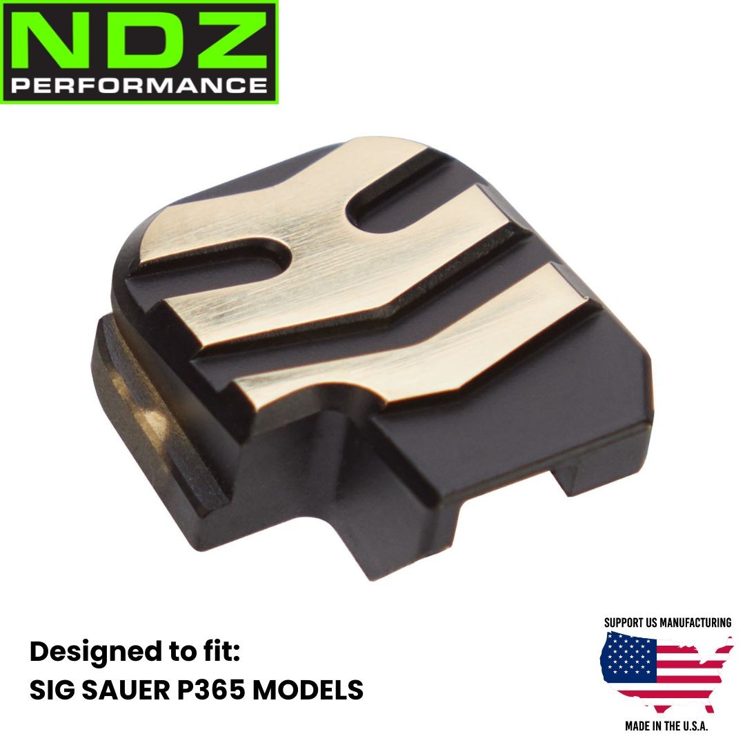 for Sig P365, XL, Fuse, Xmarco, Slide Back Plate Heavyweight Brass