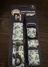 Life Is Good Large Dog Collar and Leash Set w...