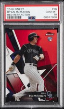 2018 FINEST RED REFRACTOR #56 RYAN MCMAHON ROOKIE RC 5/5 PSA 10