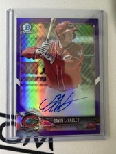 2018 Bowman Chrome Baseball Gavin Lavalley Purple Auto /250