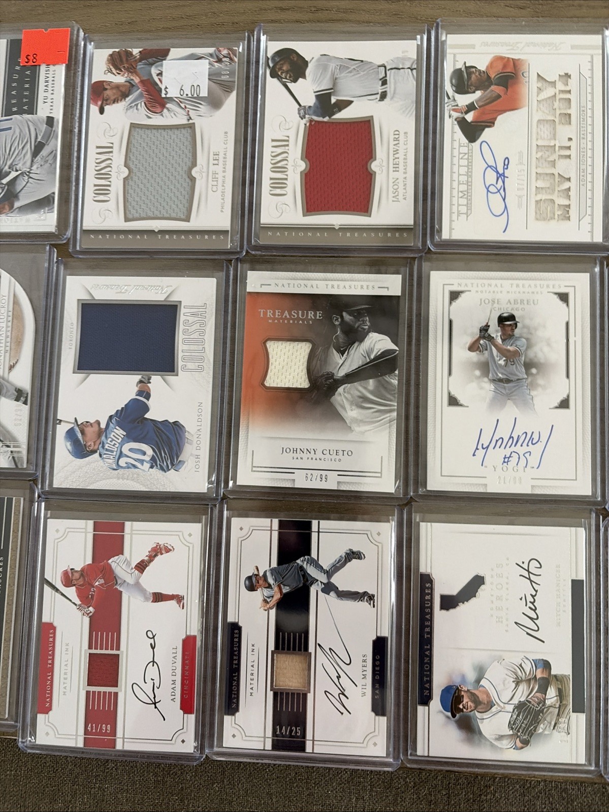 National Treasures Baseball All-Star HOF Lot (15) 2014-2018 #/99 /15 Auto Relic view 3