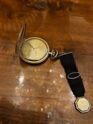ZENITH SPRUNGDECKEL- TASCHENUHR VERGOLDET MIT ZENITH WERK Bastelobjekt Defekt