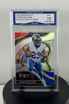 2025 Panini Select Kyren Williams L.A Rams Blue Prizm Die Cut #242