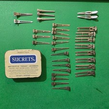 Vintage Lot of 32 Metal Hair Rollers Curler /Hair Clips Lady Ellen Tip Top