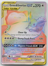 Eevee & Snorlax GX (Secret) Rainbow Rare Holo SM - Team Up 191/181 NM on eBay