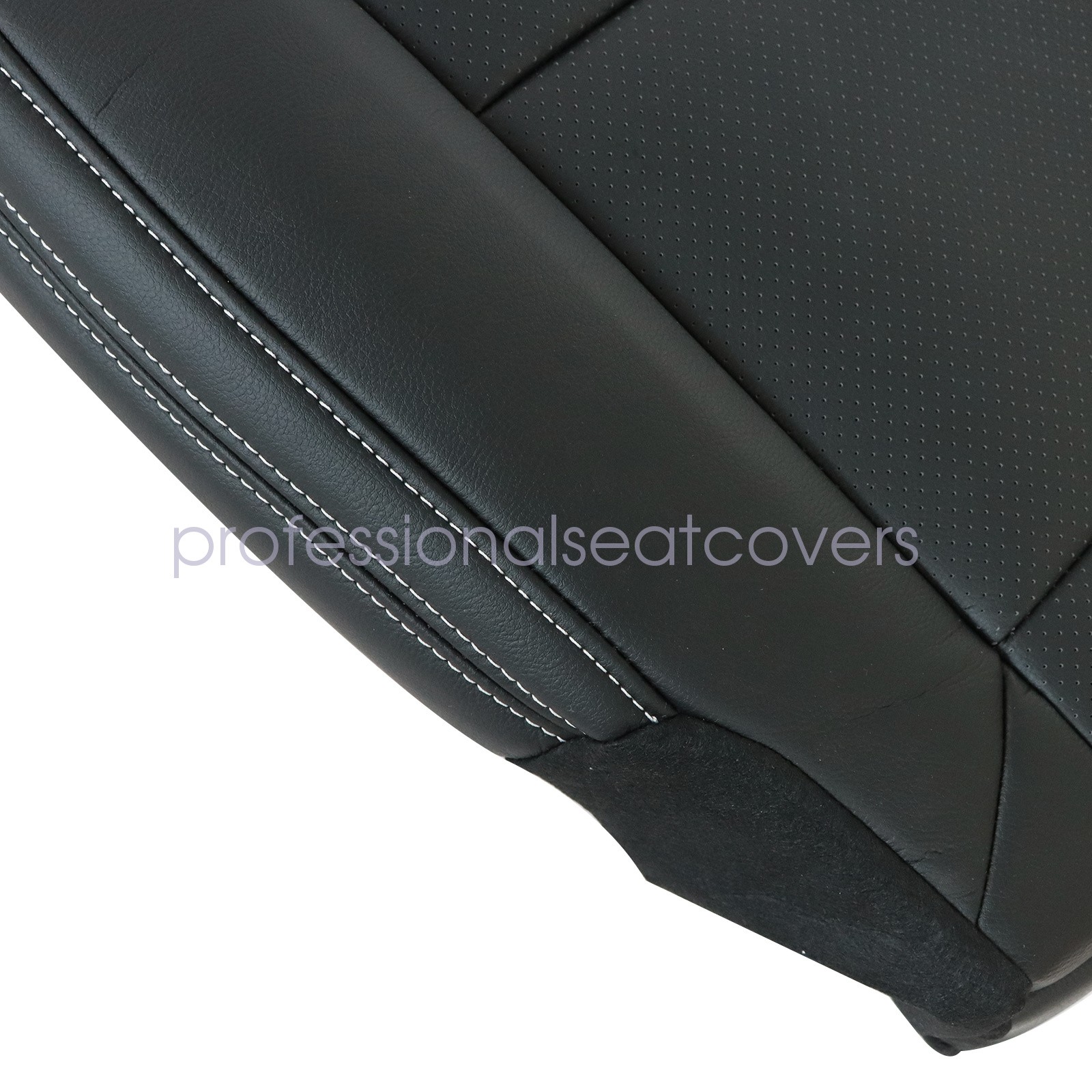 For 2010-15 Chevy Camaro Driver & Passenger Replacement Leather Seat Cover Black