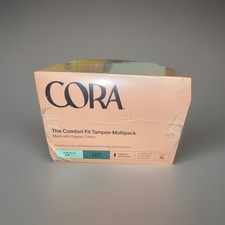 Cora Comfort Fit Organic Cotton Tampons Multipack Regular Super 96 Count Total